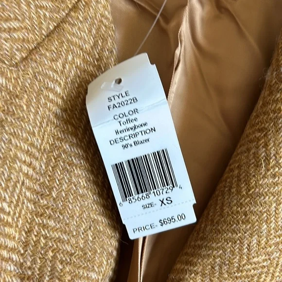 Smythe 90s blazer in toffee herringbone